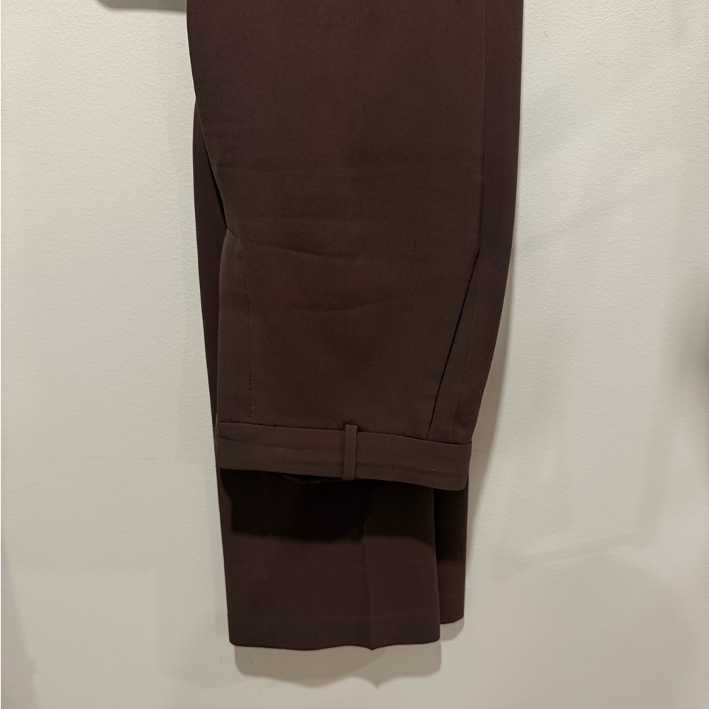 Babaton Chocolate Brown Women’s Dress Pants — Slim Tailored Cuff